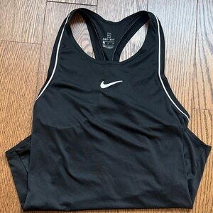 Nike Black Racerback Tank with White Swoosh